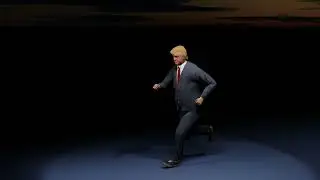 Donald Trump running - a Blender animation
