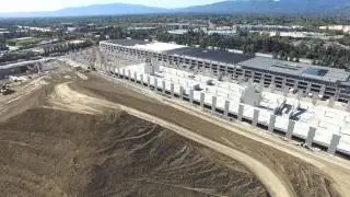 Apple Campus 2 Construction in 4k by Drone - Labor Day Weekend - 9/6/15