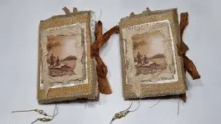 Mini Christmas Journals with soft covers and neutral tones