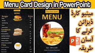 How to make menu card design in powerpoint | Menu Design in powerPoint