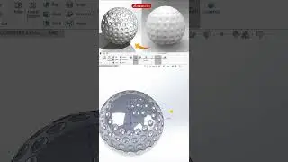 Golf Ball 3D Design in Solid works #solidworks #3dmodelling #golfball  #productdesign