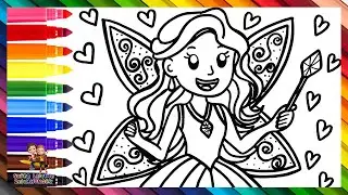 Zeichne und male eine süße Fee 🧚‍♀️🪄✨ ❤️🧡💛💚💙💜🩷🌈 Kinderzeichnungen