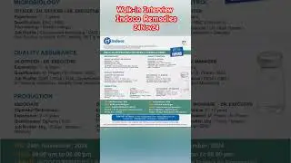 Walk-in Interview I Indoco Remedies | 241124 #job #pharma