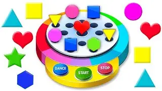 🌈 Dancing Balls Machine Game | Learn Shapes | Toddler Learning Video
