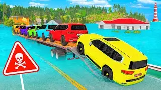 BIG Loaded Truck vs Speed Bumps – Funny Crashes + Satisfying Physics – BeamNG Ep.3 🚆💥