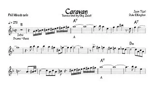 Caravan - Phil Woods (alto sax transcription)