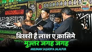 BIKHRI HAI LASHE QASIM E MUZTAR JAGAH JAGAH |11 SAFARI 2025 WALIDPUR | ANJUMAN SAJJADIYA JALALPUR