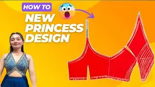 Princess Cut Deep Neck Blouse Designs #princess #blouse