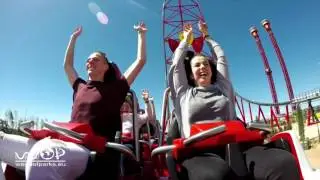 Ferrari Land Red Force Onride POV - Port Aventura World 2017 - Vertical Accelerator Coaster