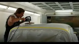 It'll Buff Out! Lee Polishes the Roof on the 57 Chevy