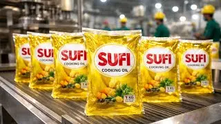How Cooking Oil is Made | 1 KG Sufi Oil Pouch Factory Tour