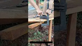 Manual Wood Clamping Technique | Traditional Carpentry Without Power Tools.