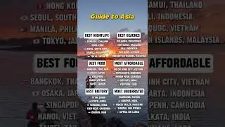 Discover Asia's Hidden Gems: Top Travel Spots for Nightlife, Beaches, Food & Budget Adventures!
