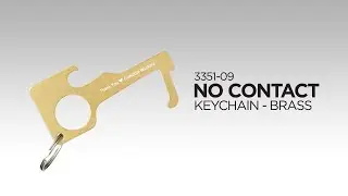 3351-09 No Contact Keychain - Brass