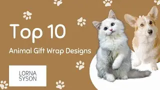 Animal Gift Wrap Pets Dog Cat Wrapping Paper Luxury - British Designer Lorna Syson FREE UK DELIVERY
