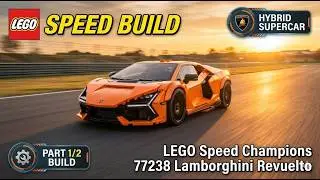 LEGO Speed Champions 77238 Lamborghini Revuelto 🟢 | Satisfying Speed Build ⚡
