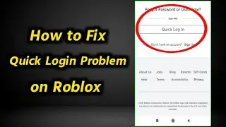 How to Fix Quick Login Problem on Roblox