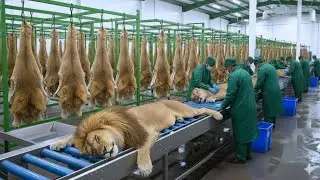 Inside a modern lion skin processing plant | a multi-million dollar industry that drives the world