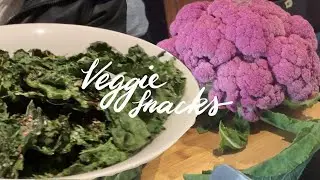 Vegetable Snack Ideas | Fresh Artichoke with garlic butter, Kale Chips, Cauliflower bites