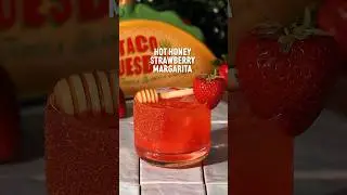 How to make a Hot Honey Strawberry Margarita 🍓🍯 #tequiladrinks #tacotuesday #margaritarecipe
