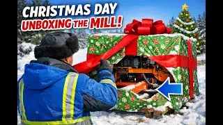 New Wood-Mizer Sawmill Unboxed in the Snow | Canadian Winter Milling