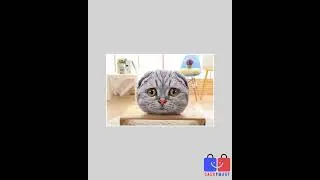 Cuddly Cat-Shaped Car Cushion and Nap Pillow