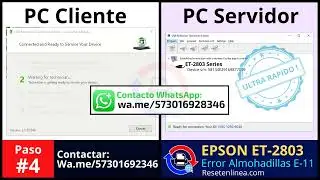 🌐 Reset Epson ET-2803 Online en Minutos | Soluci&oacute;n Error Almohadillas E-11 W-11