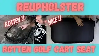 How To Recover A GolfCart Seat & Fix Rotten Wood #diy #trending #viralvideo