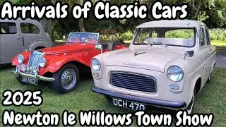 Classic Cars at Newton le Willows Town Show 2025 - showing most of the arrivals 02.08.2025