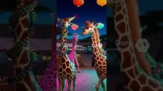 Drunk Giraffe Party #animals