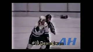 NHL Feb. 26, 1989 Dean Ewen,SEA v Milan Dragicevic,SPO Seattle Thunderbirds Spokane Chiefs