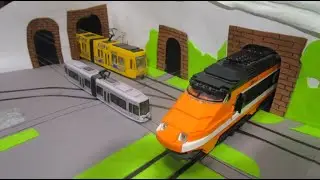 Siku Stra&szlig;enbahn 1895  und Majorette Tram Avenio und Lego City Train