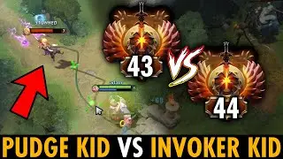 Pudge Kid vs Invoker Kid - Rank 43 vs Rank 44 No Escape Hook | Genius Pudge