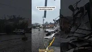 VEJA O QUE UMA RAJADA DE VENTO FORTE FEZ COM O TELHADO DE UMA IGREJA AQUI NA SERRA GA&Uacute;CHA RS