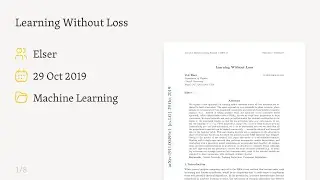 Learning Without Loss: Replacing Gradient Descent with Geometry (1911.00493)