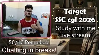 Day 3 | Building study habit Target 6hr  | Study with me live stream