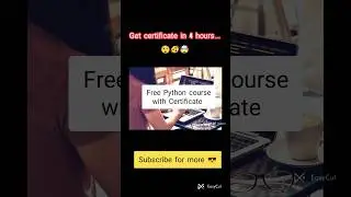 🤯Free 🫨Python course with certificate in... #python #coding #shortsfeed #viral#shorts #ytshorts