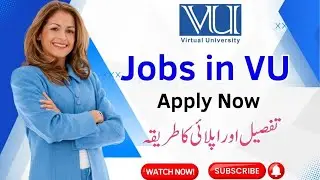 Virtual University Jobs 2025|Virtual University (VU) of Pakistan|#job #virtualuniversity