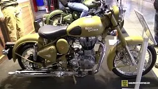 2015 Royal Enfield Classic 500 Desert Storm - Walkaround - 2014 EICMA Milan Motorcycle Exhibition