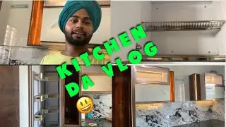 Kitchen Ho Gayi 90% Complete ✅ #punjabivlogger #kitchenvlogs #trending #woodworking