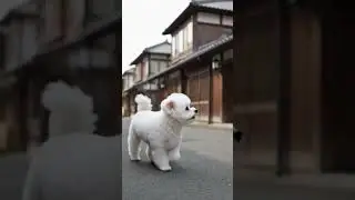 A Fluffy Dog in Japan🇯🇵🐶#dog #funny #japan #ai #viral #cute #shorts