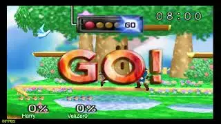 Krec Replays - Harry (Mario, Falcon, Pika) vs Velizer0 (Link, DK, Luigi) - Online Smash64