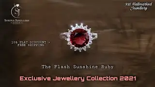 4K | THE FLASH SUNSHINE RUBY 925 Silver Ring Design for girls with Price | #jewelry Collection 2021