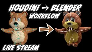 Pop Up Live Stream on Houdini to Blender Workflow, Clothing v2, New Facial Expression HDA & Mocap
