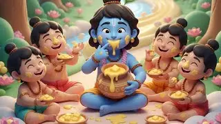 Little krishna cartoon video: The Little Butter Thief 🍯 Krishna: Nanha Maakhan Chor🪈