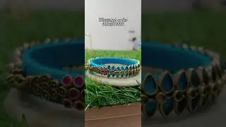 Peacock Kundan stone Silk thread bangles