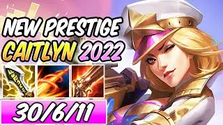 *30 KILLS* NEW CAITLYN PRESTIGE SKIN 2022 - MYTHIC SHOP ADC GAMEPLAY | Best Build & Runes