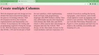 How To Create A Column In HTML & CSS | Column  With HTML & CSS | Learn As Code.