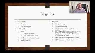 Roman Army 2021 (UofW), Logistics, Hunt & Vegetius
