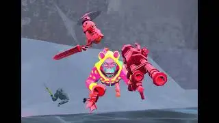 Playing animal company with fans